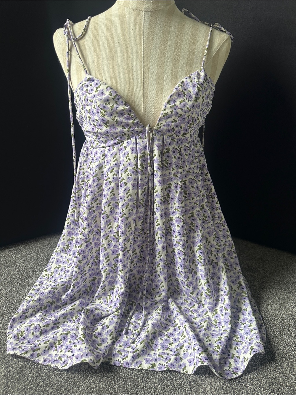 Lilac Floral Tie-Back Sundress
